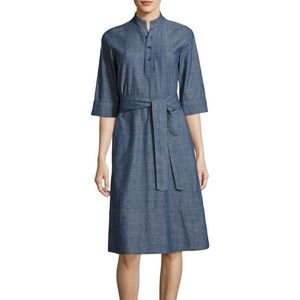 A.P.C. Indigo Chambray Denim Shirt Dress